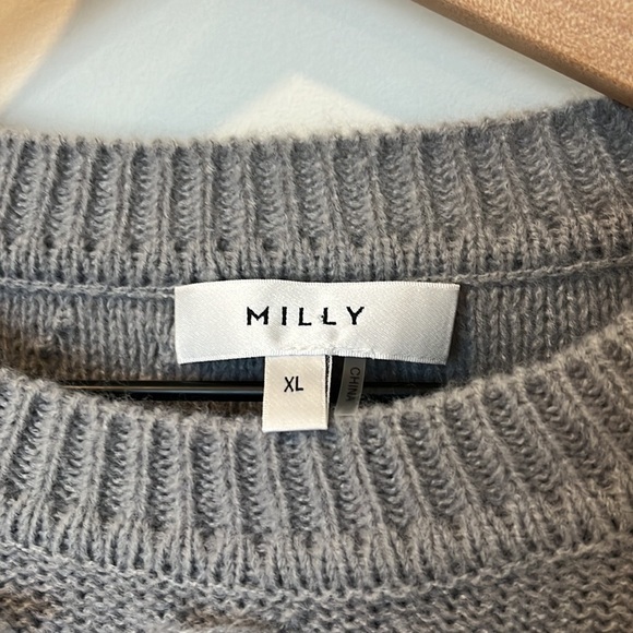 Milly Knit Sweater Loop Fringe Crop Top - Picture 5 of 8